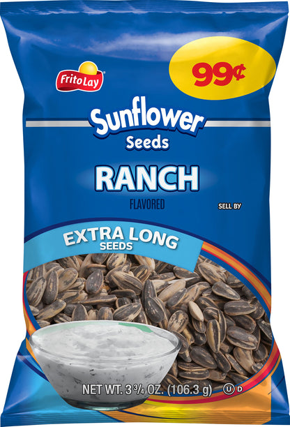 Frito Lay Extra Long Sunflower Seeds Ranch Flavored 3 3/4 Oz