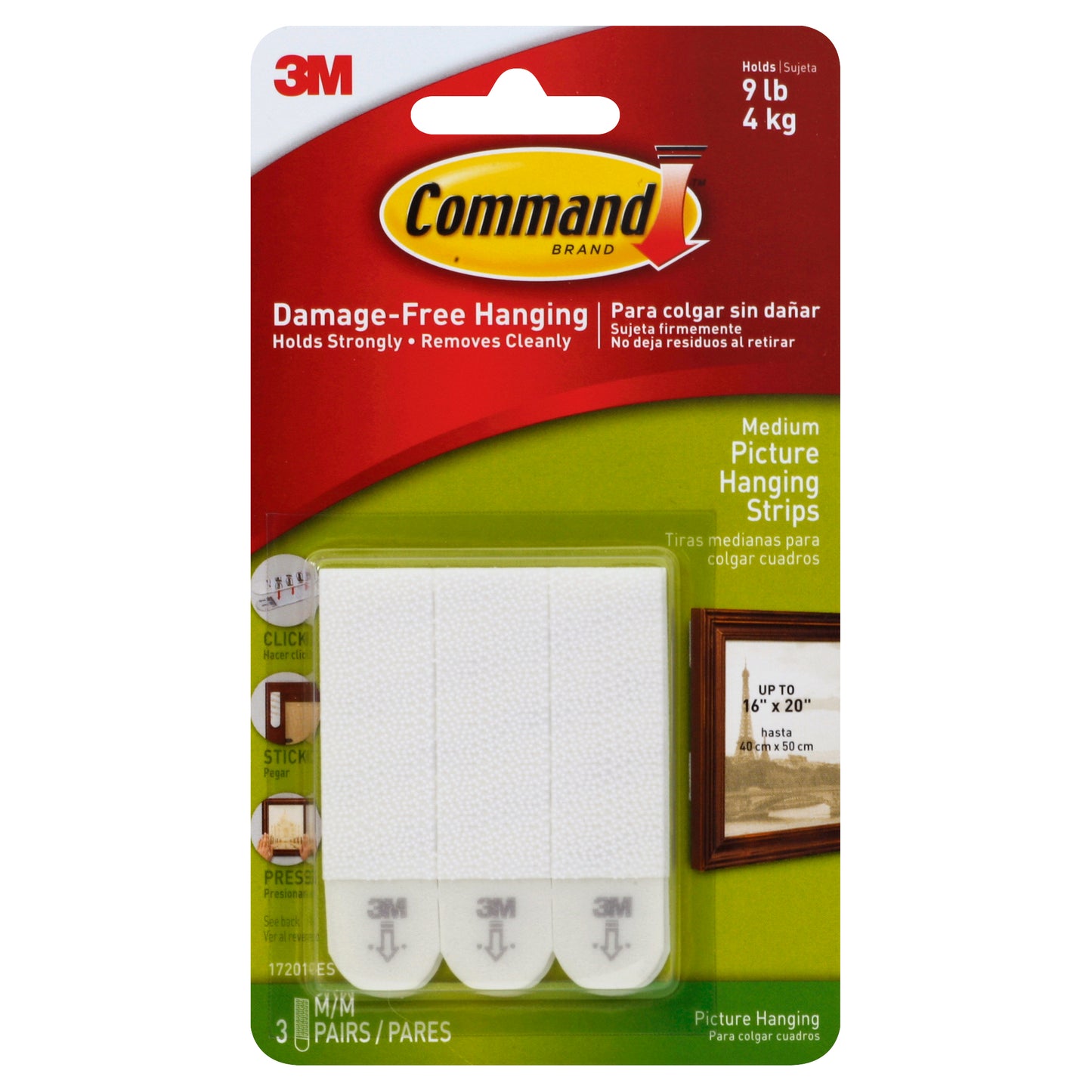 3M Picture Hanging Strips 3 ea