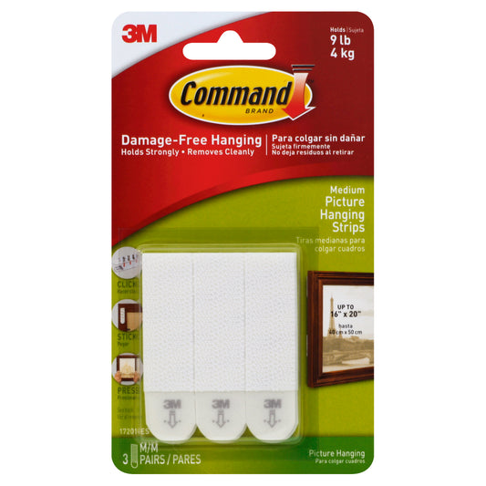 3M Picture Hanging Strips 3 ea