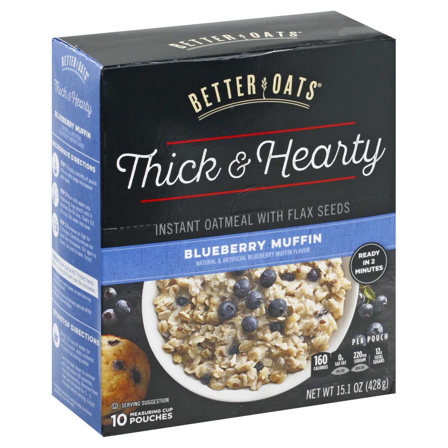 Better Oats Thick & Hearty Blueberry Muffin Oatmeal 10 oz