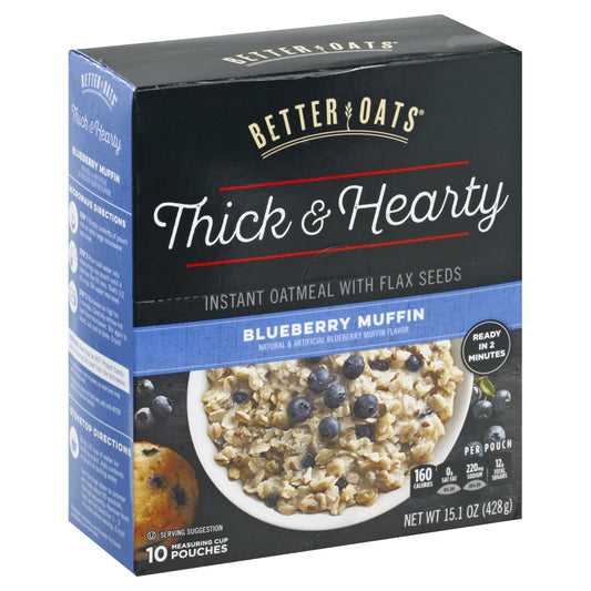 Better Oats Thick & Hearty Blueberry Muffin Oatmeal 10 oz