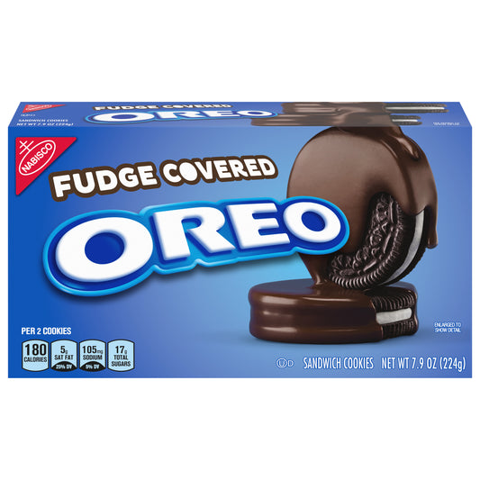 MONDELEZ GLOBAL LLC (SNACKS US) OREO CARTON-OREO-CHOC FUDGE COVERED-7.9Z-BEH2R 600141 BE Update 7.9