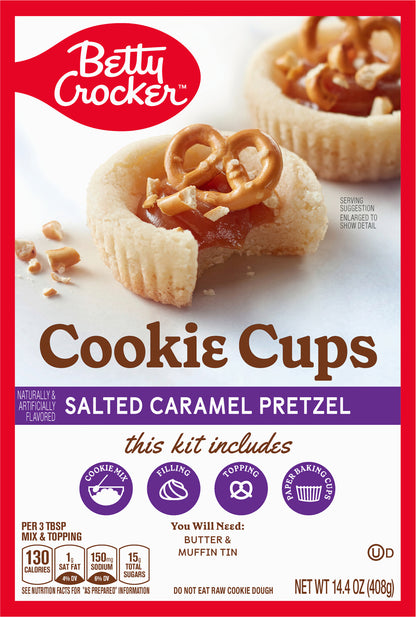 Betty Crocker Salted Caramel Pretzel Cookie Cups, 14.4 oz