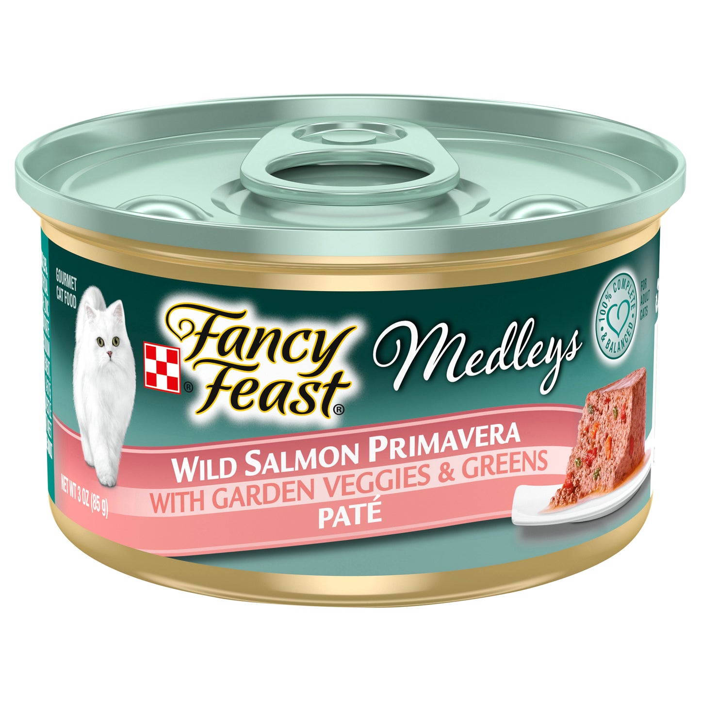 Purina Fancy Feast Pate Medleys Wild Salmon Primavera With Garden Veggies & Greens