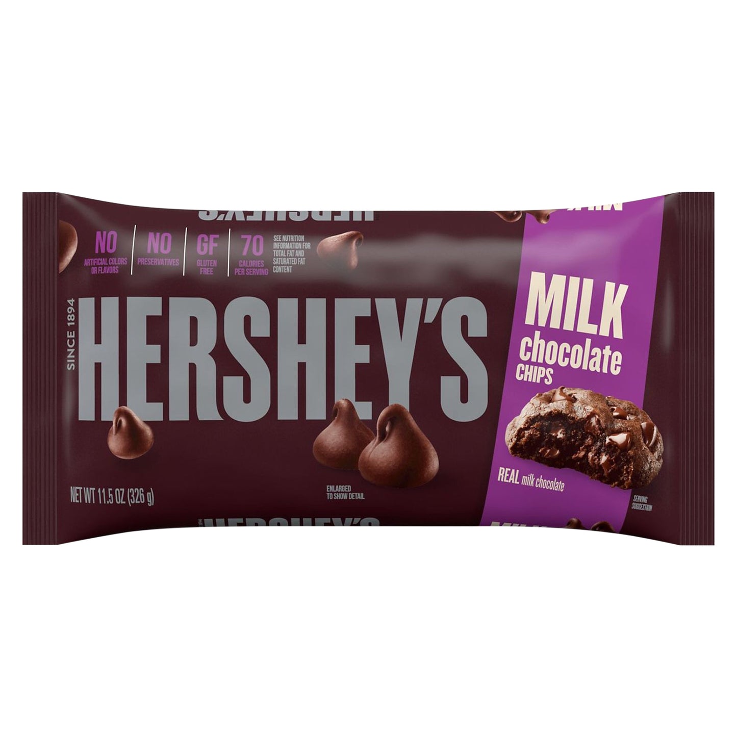 HERSHEY'S Milk Chocolate Chips, Baking Supplies, 11.5 oz, Bag