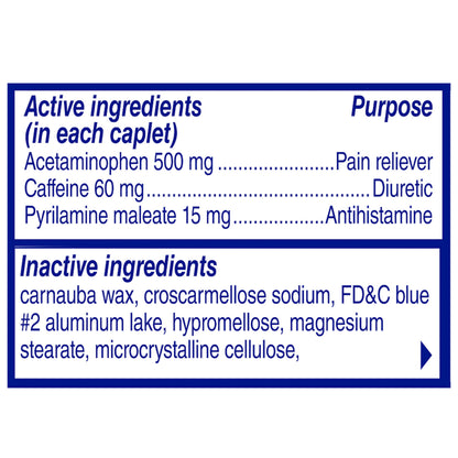 Midol Complete Caplets Pain Reliever/Diuretic/Antihistamine 16 ea Box