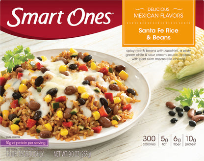 Smart Ones Sante Fe Rice & Beans, Frozen Meal, 9 oz Box
