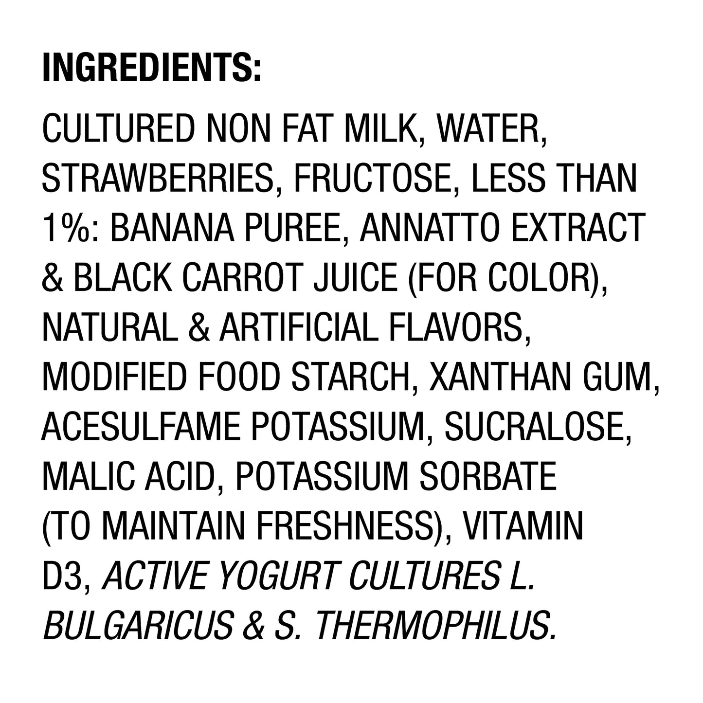 Light + Fit Nonfat Greek Strawberry Banana Yogurt 4 ea