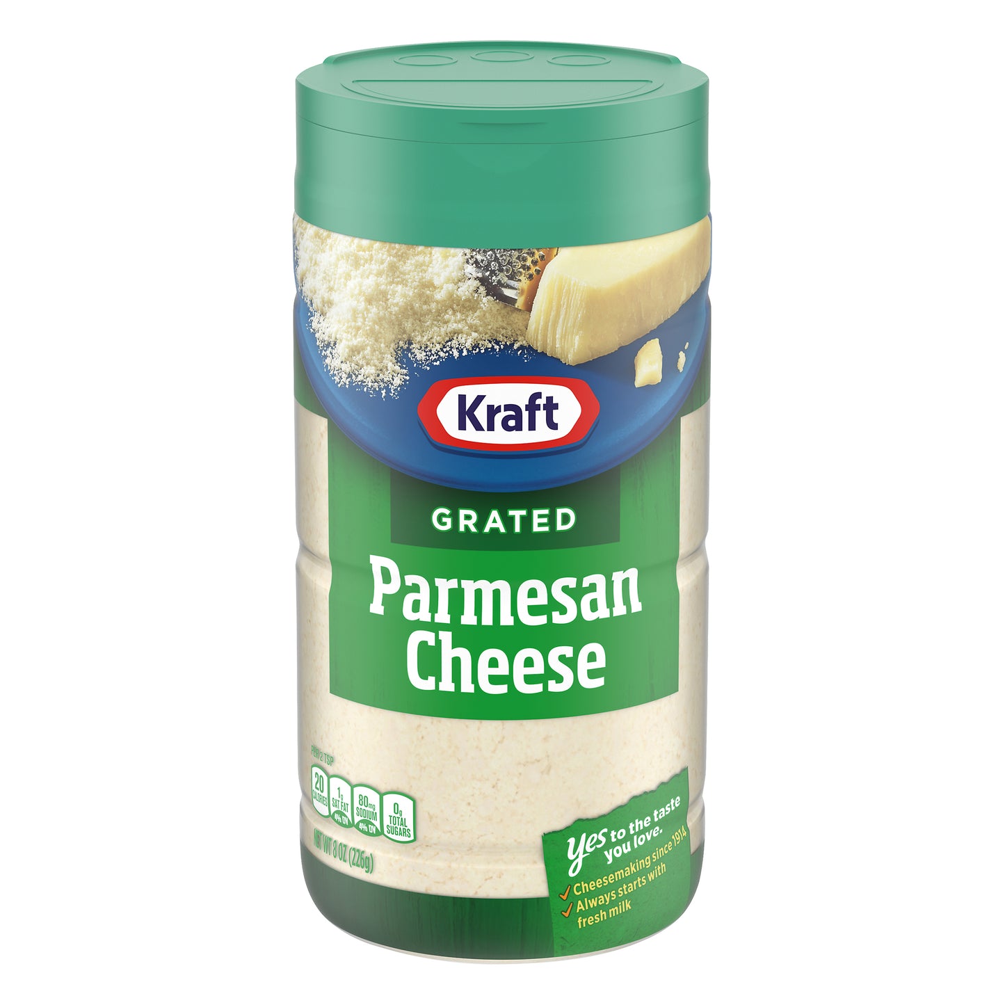 Kraft Grated Cheese, Parmesan Cheese, 8 oz Jar