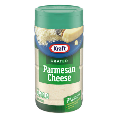 Kraft Grated Cheese, Parmesan Cheese, 8 oz Jar