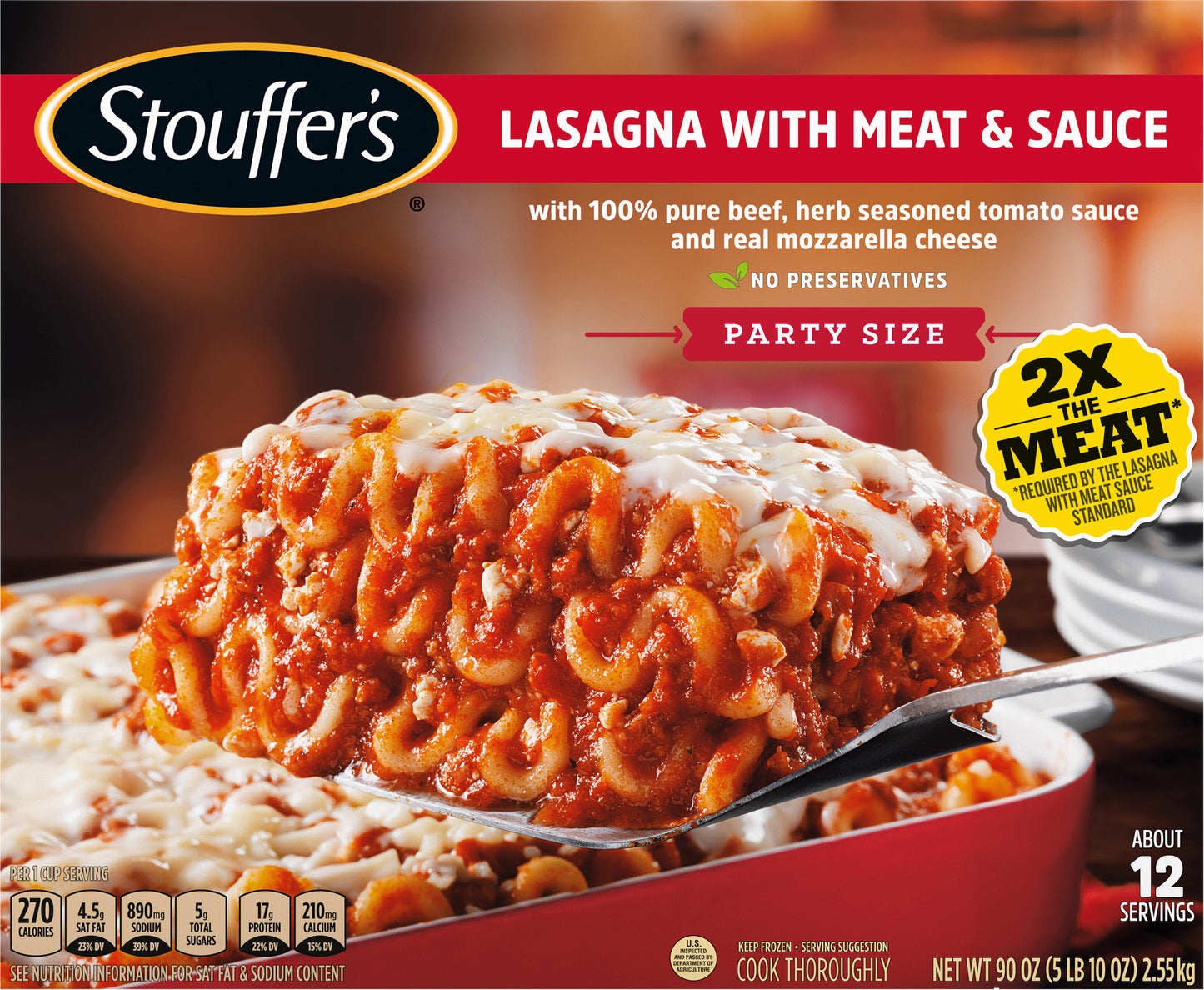 Stouffer's Party Size Lasagna with Meat & Sauce 90 oz