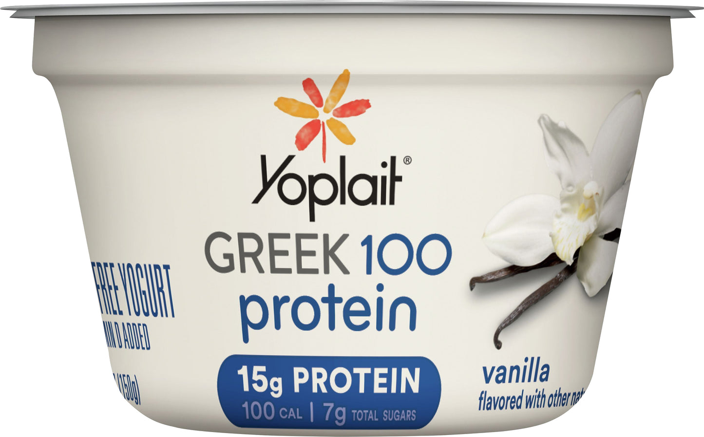 Yoplait Fat Free Greek 100 Protein Vanilla Yogurt 5.3 oz