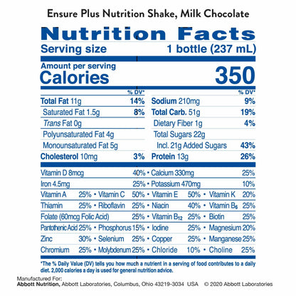 Ensure Original Nutrition Shake with 9 grams of protein, Meal Replacement Shakes, Milk Chocolate, 8