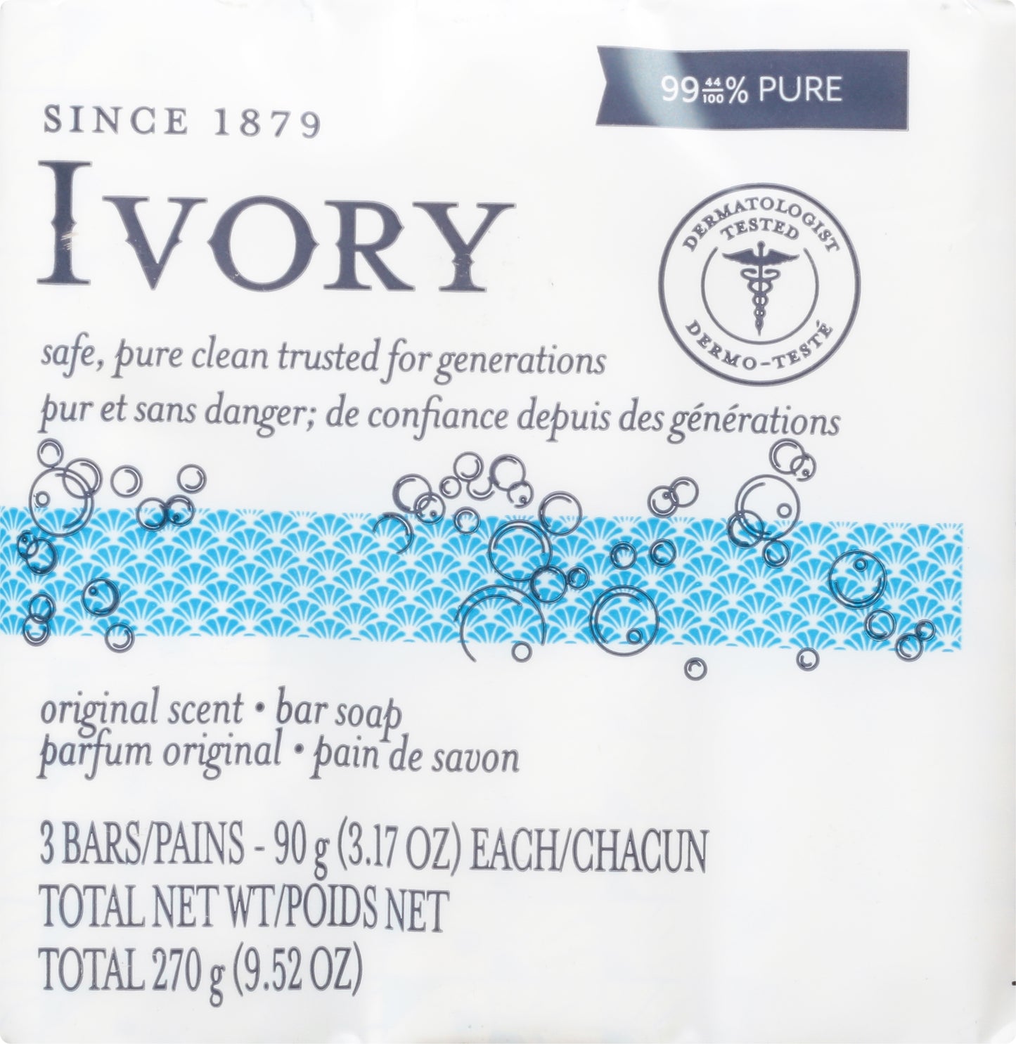 Ivory Original Scent Bar Soap 3-90 g Bars