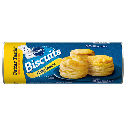 Pillsbury Flaky Layers Butter Tastin' Biscuits, 10 ct