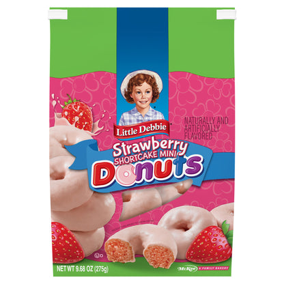 Snack Cakes, Little Debbie Family Pack Strawberry Shortcake Mini Donuts (bagged)