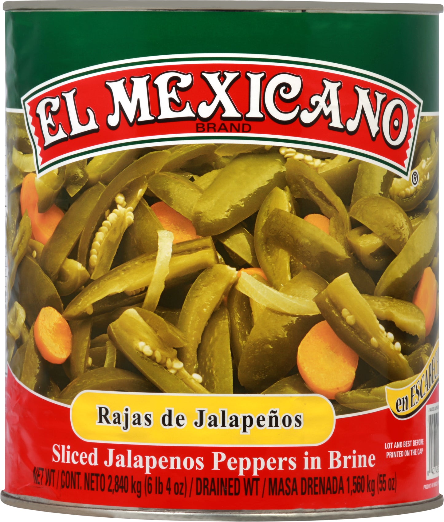 El Mexicano Jalapenos Peppers 2840 kg