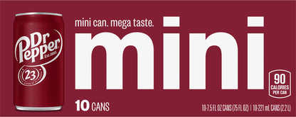 Dr Pepper Mini Soda 10-7.5 fl oz Cans