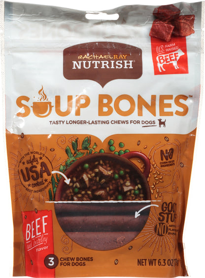 Rachael Ray Nutrish Soup Bones Beef and Barley flavor Chew for Dogs 3 ea