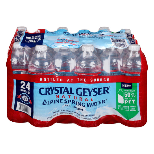 Crystal Geyser Natural Alpine Spring Water 24 ea