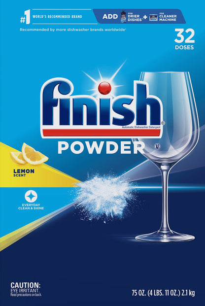 Finish Powder Lemon Scent Automatic Dishwasher Detergent 32 Doses