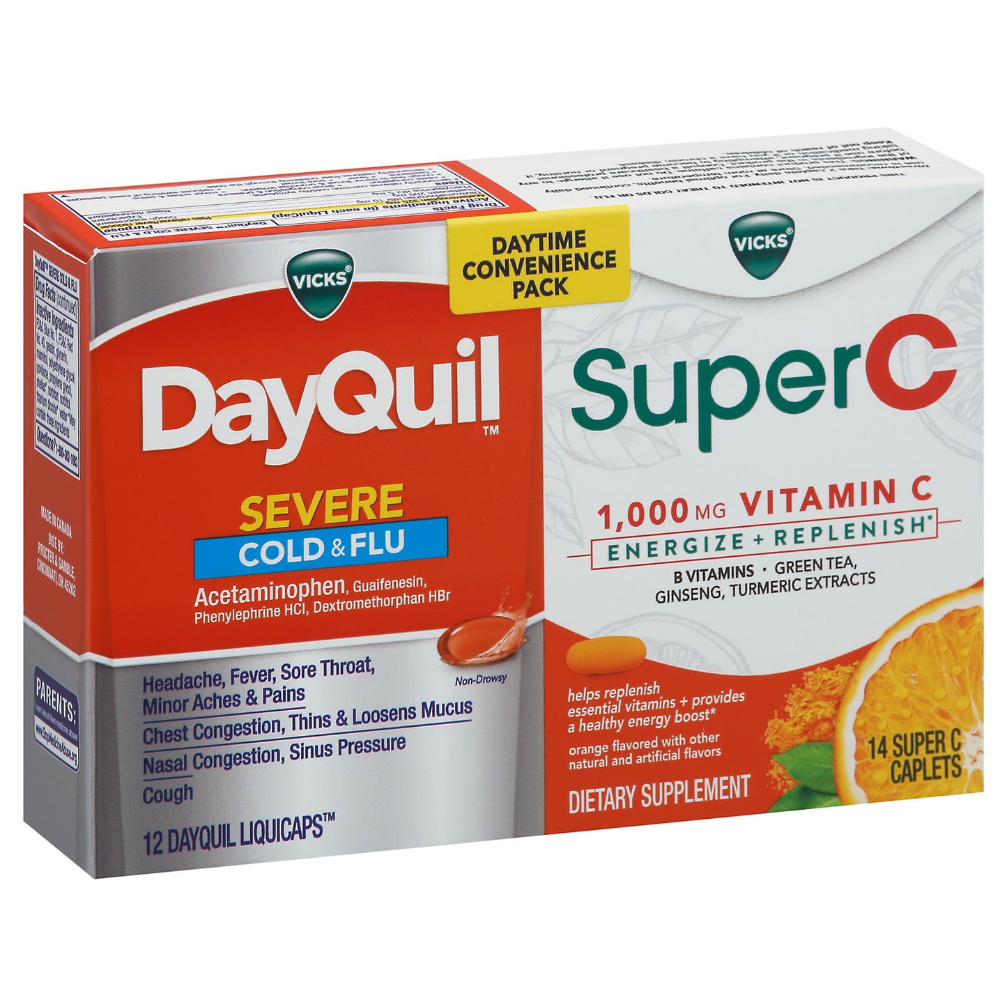 Vicks Daytime Convenience Pack Cold & Flu/Vitamin C 26 ea Box