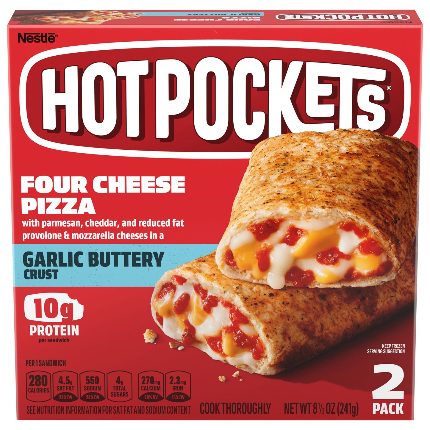 HOT POCKETS Four Cheese Pizza Frozen Sandwiches 2 ct Box