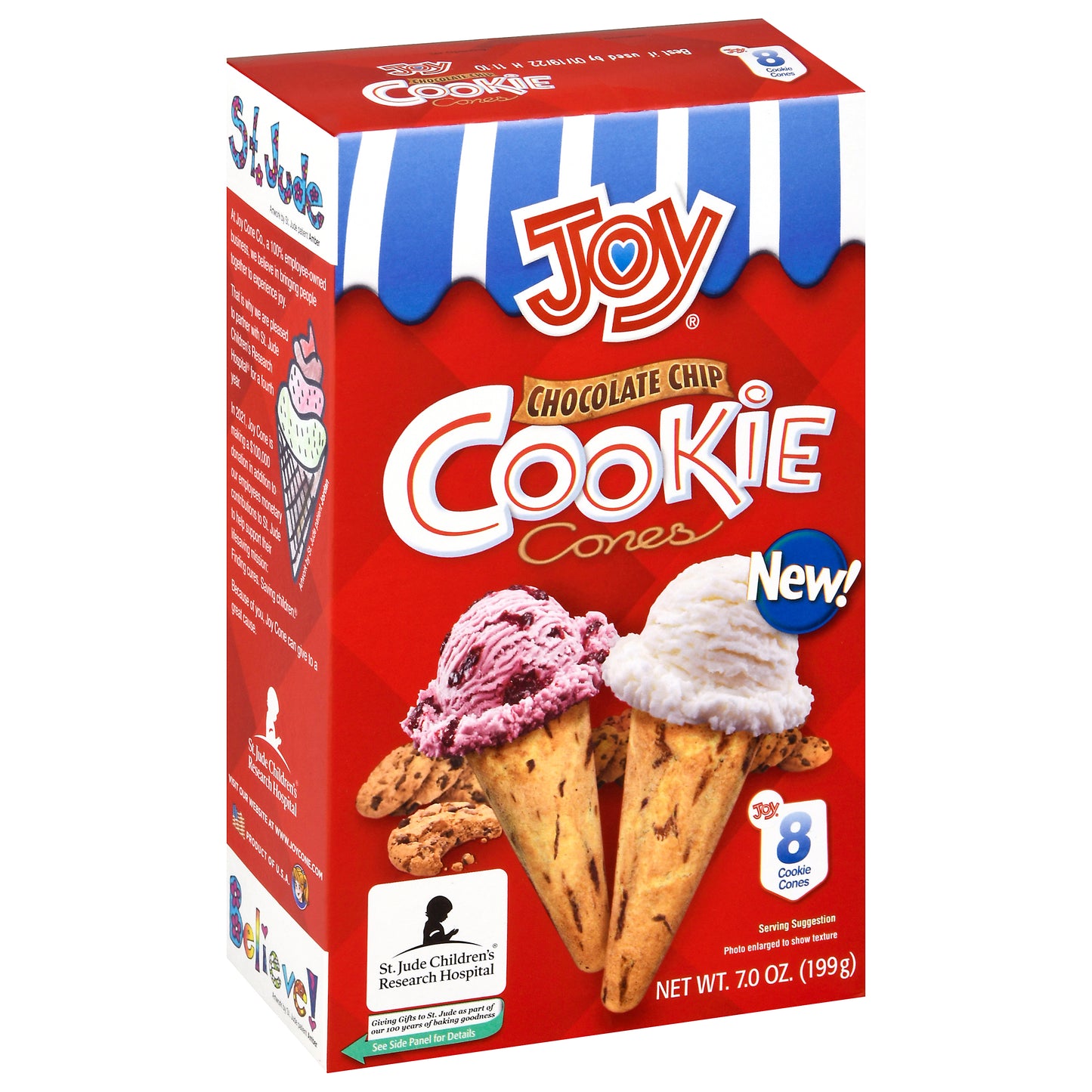 Joy Chocolate Chip Cookie Cones 8 ea Box