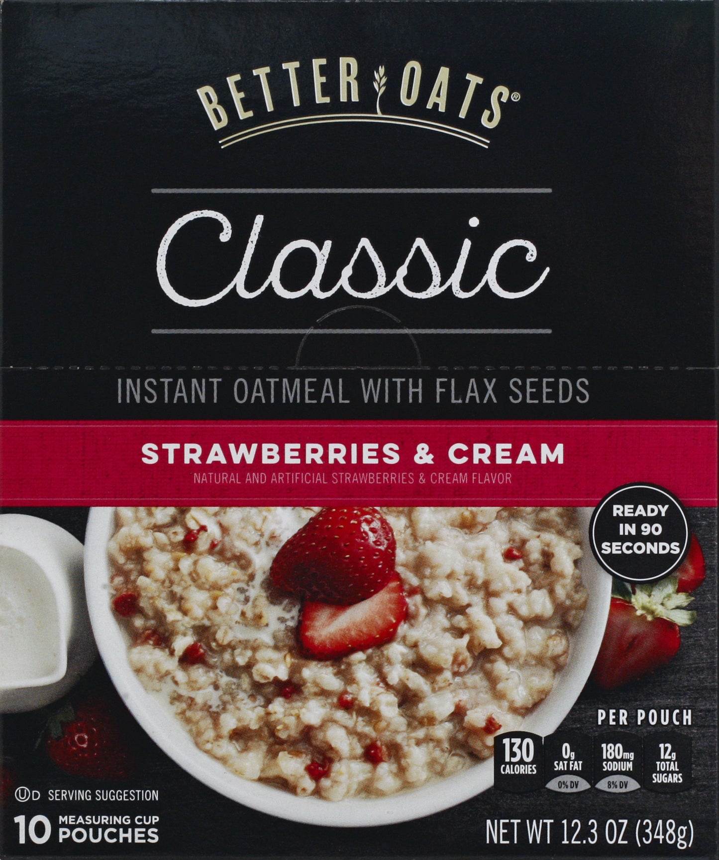 Better Oats Classic Strawberries & Cream Oatmeal 10 ea