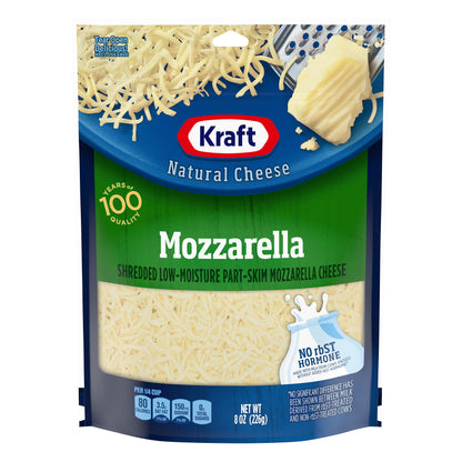 Kraft Mozzarella Shredded Cheese, 8 oz Bag