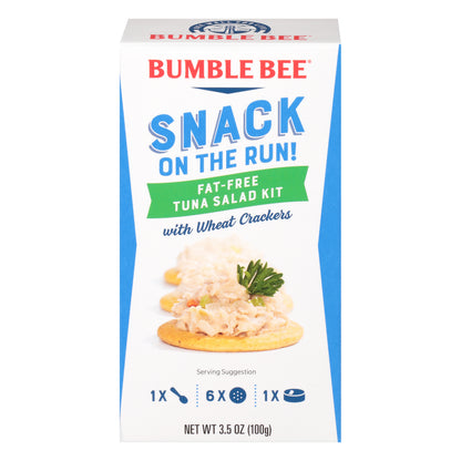 Bumble Bee® Snack on the Run! Fat-Free Tuna Salad with Wheat Crackers Kit 3.5 oz. Box