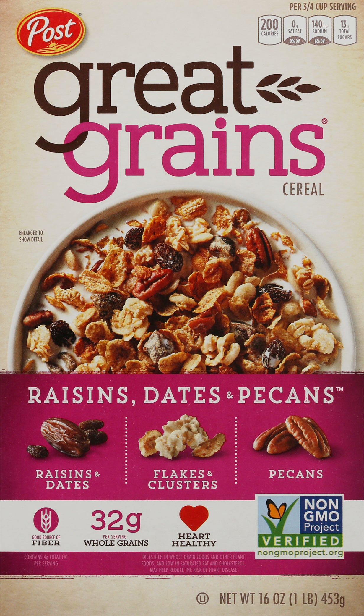 Great Grains Raisins, Dates & Pecans Cereal 16 oz