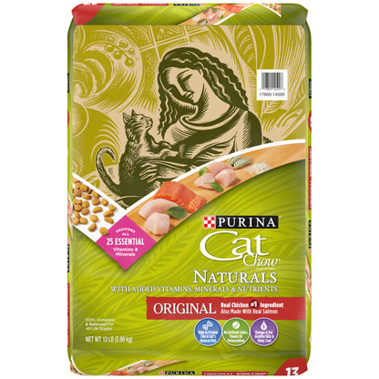 Purina Cat Chow Natural Dry Cat Food, Naturals Original - 13 lb. Bag