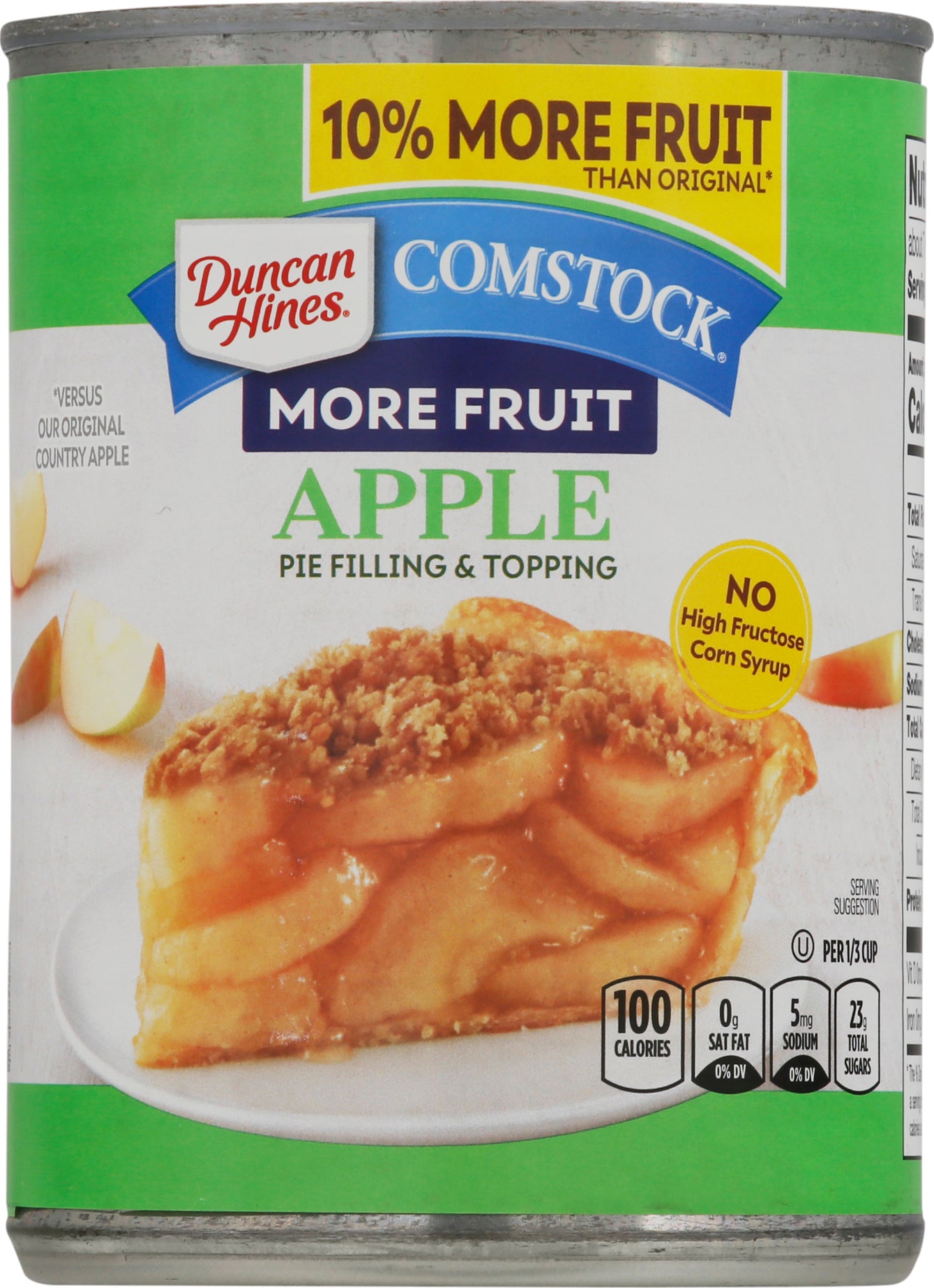 Duncan Hines Comstock More Fruit Apple Pie Filling & Topping 21 oz