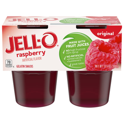 Jell-O® Original Raspberry Gelatin Snacks 13.5 oz. Sleeve