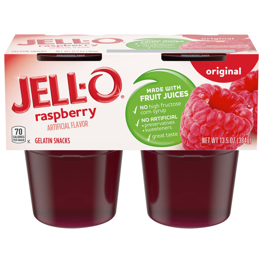 Jell-O® Original Raspberry Gelatin Snacks 13.5 oz. Sleeve