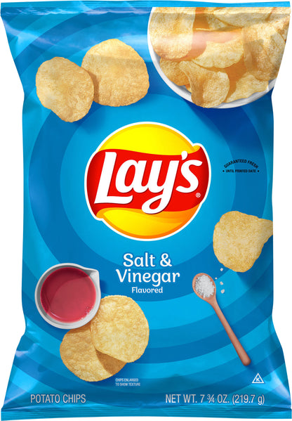 Lay's Potato Chips Salt & Vinegar 7 3/4 Oz