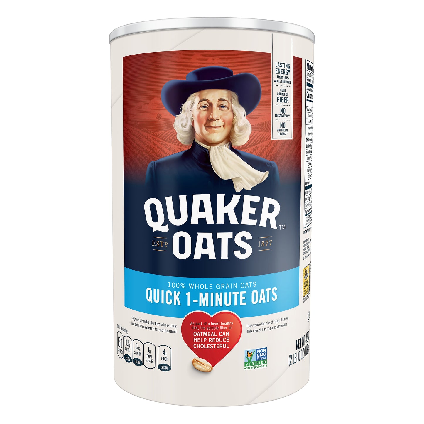 Quaker Oats Quick 1-Minute 100% Whole Grain Oats 42 oz