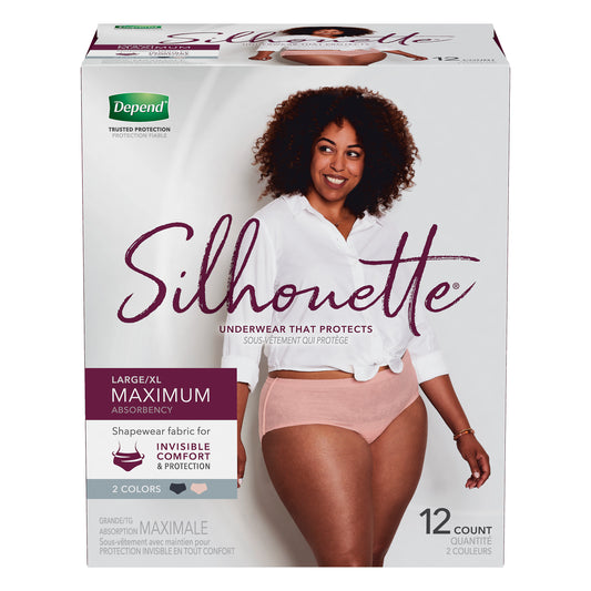 Depend Silhouette Large/XL Maximum Absorbency Underwear 12 ea