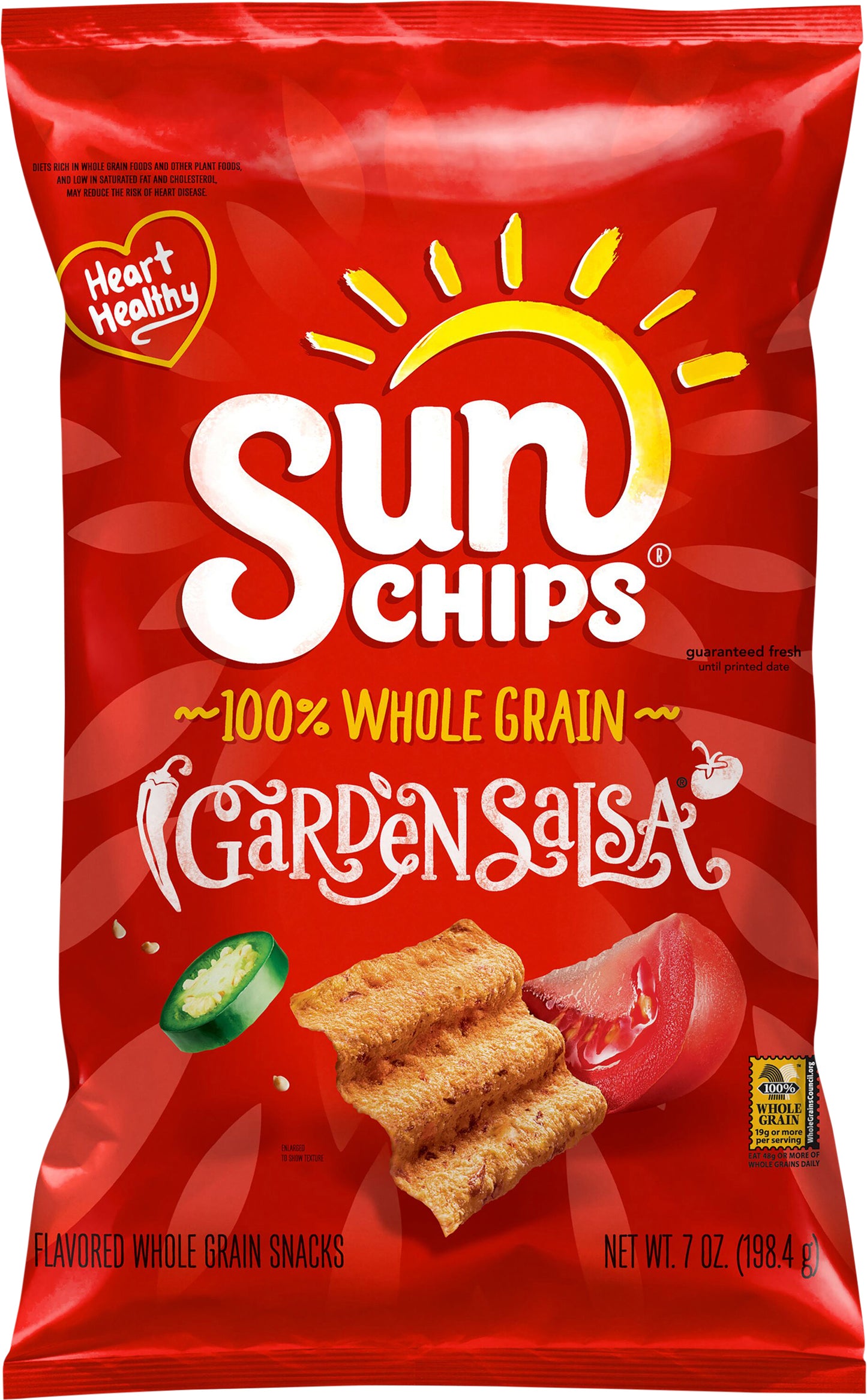 SunChips Flavored Whole Grain Snacks Garden Salsa 7 Oz
