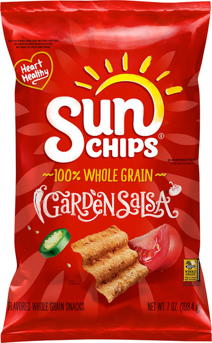 SunChips Flavored Whole Grain Snacks Garden Salsa 7 Oz