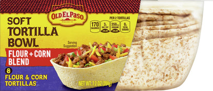 Old El Paso Flour + Corn Blend Soft Tortilla Bowl 8 ea