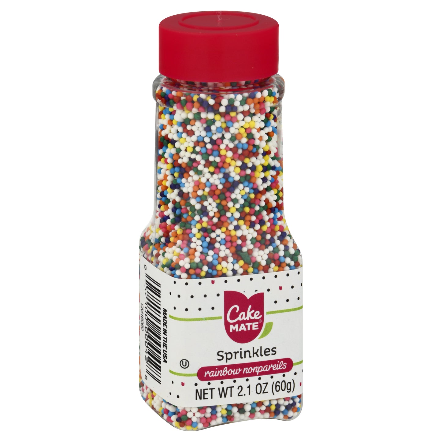 Cake Mate Rainbow Nonpareils Sprinkles 2.1 oz