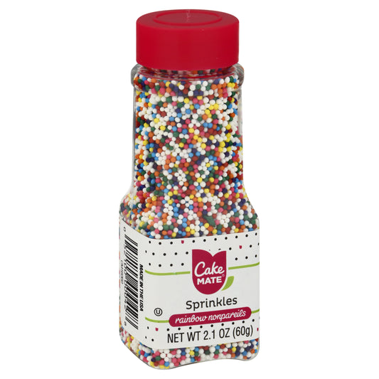 Cake Mate Rainbow Nonpareils Sprinkles 2.1 oz