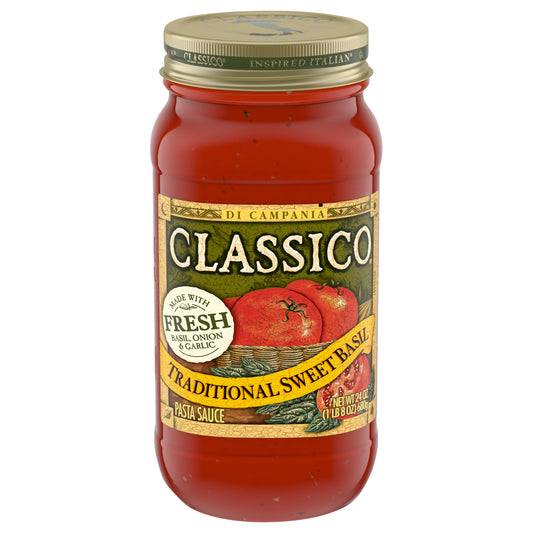 Classico® Traditional Sweet Basil Pasta Sauce 24 oz. Jar