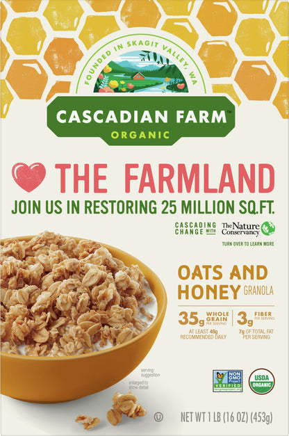Cascadian Farm Organic Oats and Honey Granola 1 lb