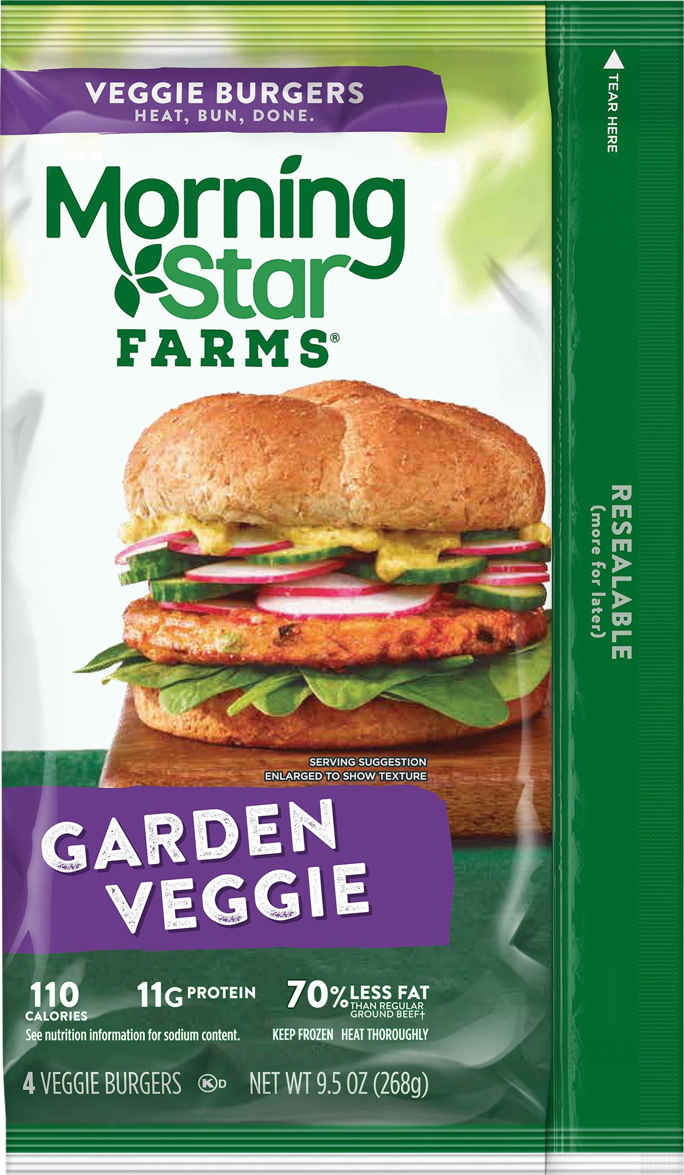 MorningStar Farms Garden Veggie Veggie Burgers 4 ea