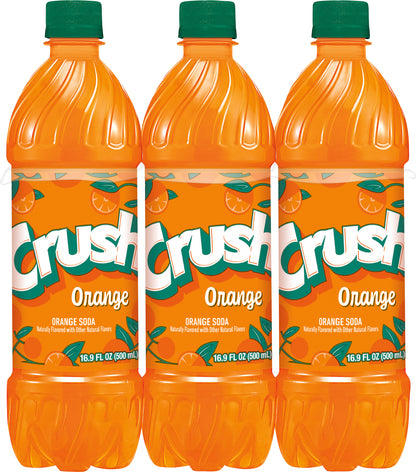 Crush Orange Soda, .5 L bottles, 6 pack