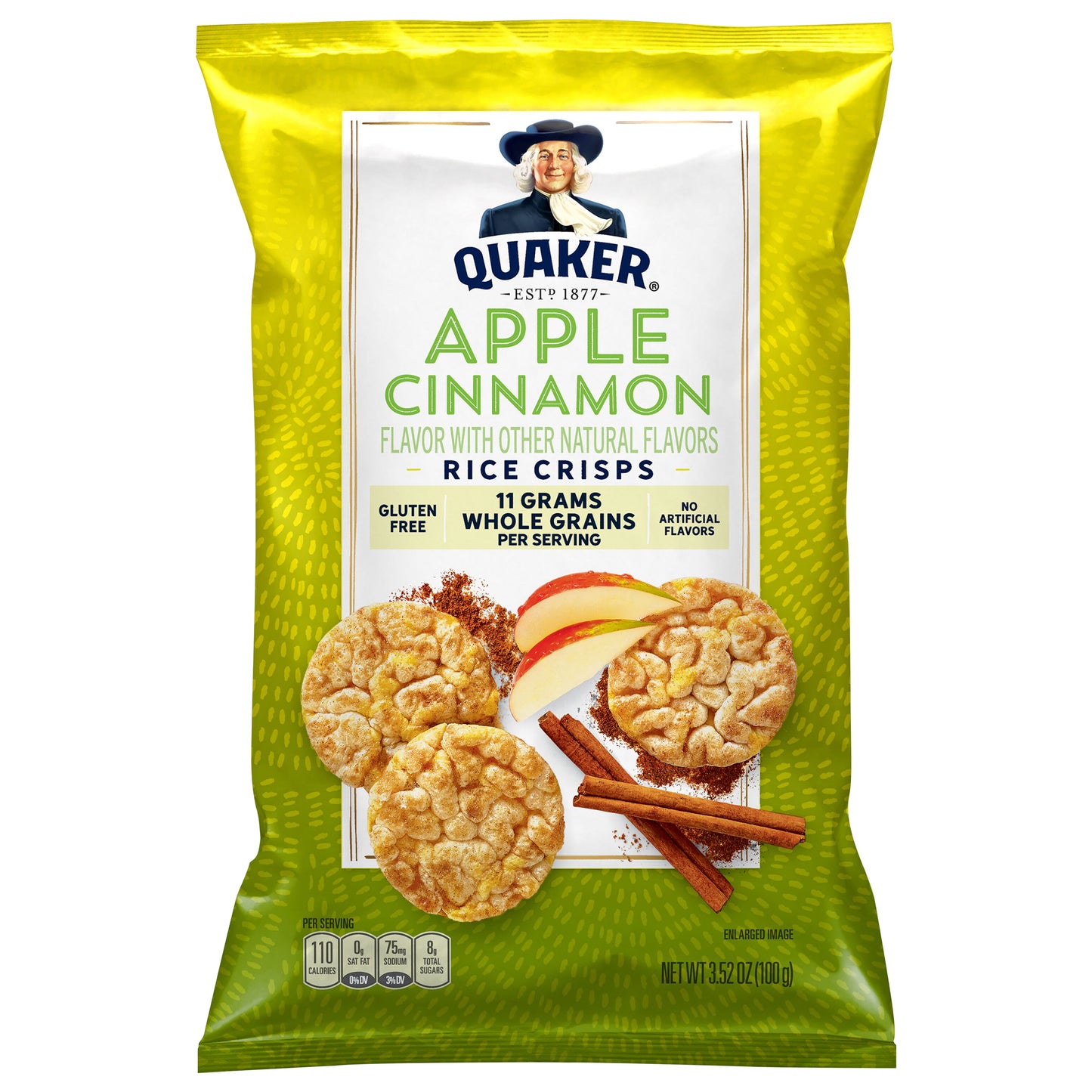 Quaker Rice Crisps Apple Cinnamon 3.52 Oz