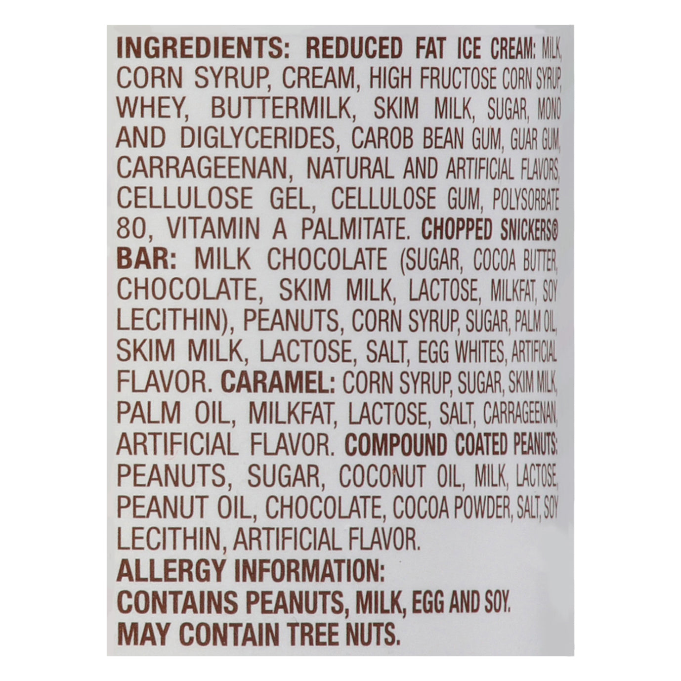 Snickers Reduced Fat Vanilla Ice Cream 16 fl oz